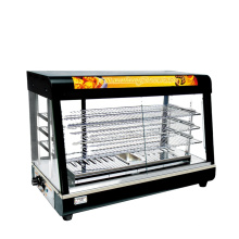 Commercial Restaurant Cabinet Putting on Table Top Glass Hot Food Warmer Display Showcase